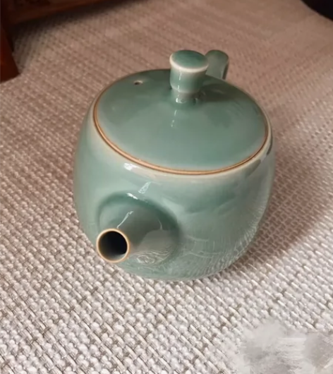 龙泉青瓷张军老师壶底手签落款茶壶！全新正品...