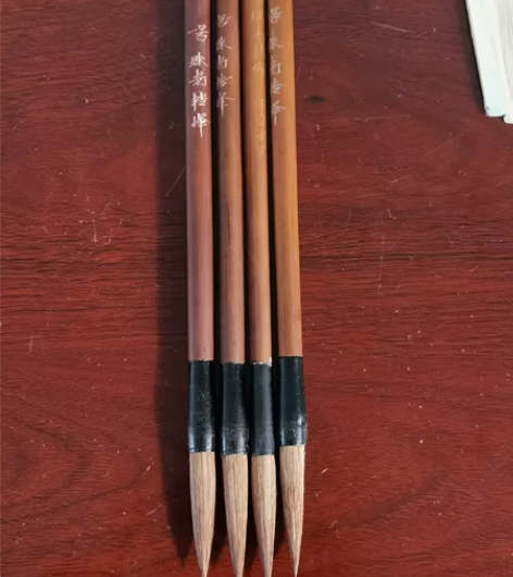 莱州毛笔，仙阁牌，一号，手刻珠光精峰，两支...