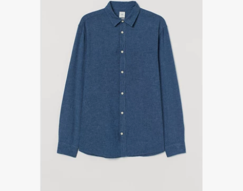 H##amp；amp；M 男士衬衫牛仔布百...