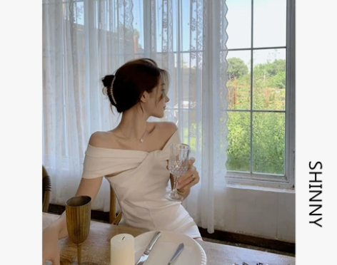 一步裙女轻奢名媛设计感短裙法式洋气连衣裙气...