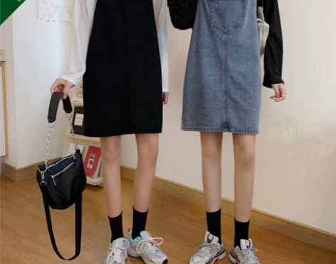 牛仔背带裙女夏季2022年新款大码减龄洋气...