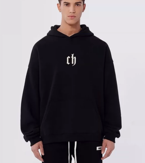 CHINISM CH卡其色连帽卫衣男春秋美...