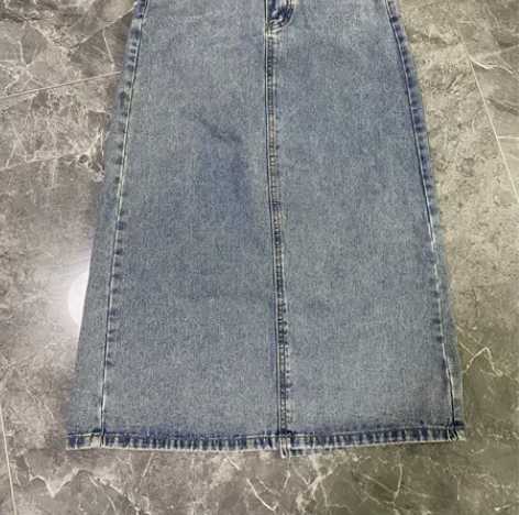 牛仔A字裙 可调节腰围