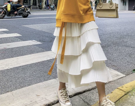 2019秋季新款网纱蛋糕裙女松紧腰公主裙韩...