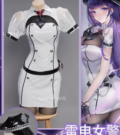 预租 悠窝窝家雷电将军女警服m 租衣服请提...
