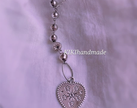 vintage小裙子项链 全新手作 项链半...