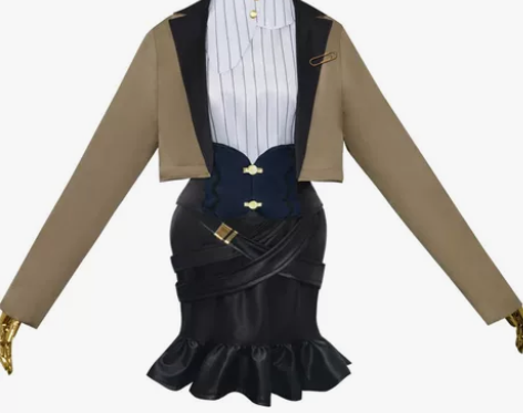 只有图上衣服跟假发，（没有眼镜耳环鞋子道具...