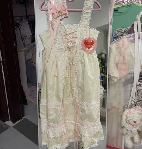 出/换 babydoll生成粉带吊牌有发带...