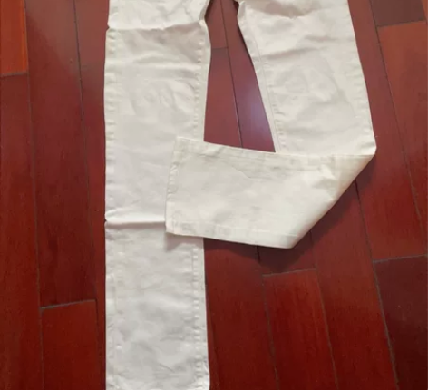 a玛尼男款白色休闲裤,腰围40厘米,裤长1...