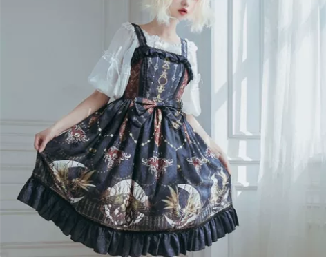 出 月之祭台 绀色m码+头饰 有蝴蝶结夹 ...