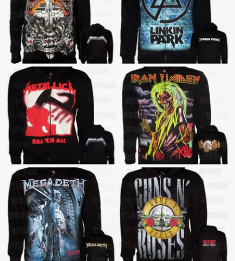 全新泰国产摇滚金属乐队拉链卫衣,重金属,核...