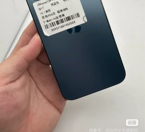 12promax蓝色128G美版有锁卡贴机...