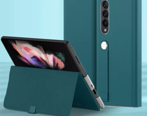 素皮手带适用于三星Zfold3手机壳创意腕...