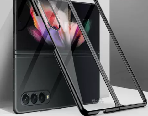 电镀潮壳适用于三星zFold3手机壳心系天...