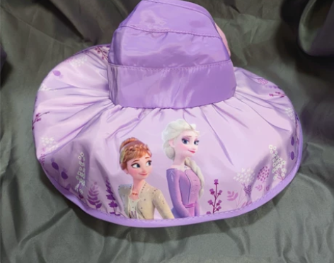 迪士尼冰雪奇缘正版授权爱莎公主的防晒遮阳帽...