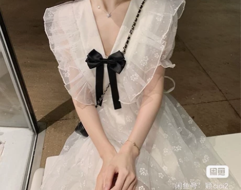 连衣裙裙子网红同款学生女夏2022新款时尚...