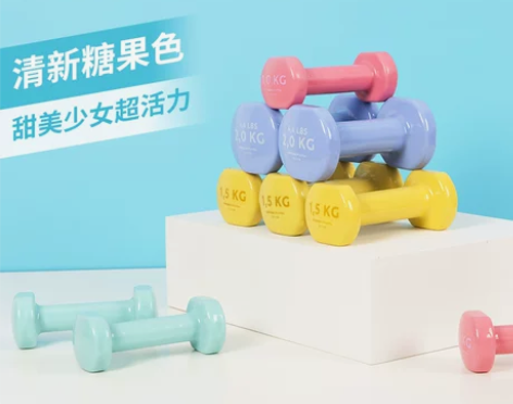 迪卡侬 哑铃家用男式女式儿童练手臂肌健身器...