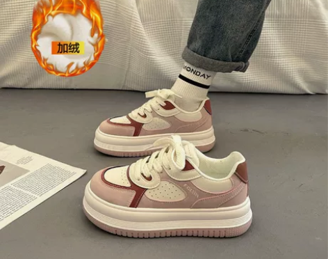 【升级版绒/单可选】加绒增高松糕鞋女厚底秋...