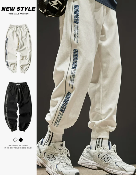 裤子加绒 加厚裤子运动裤男春季宽松束脚卫裤...