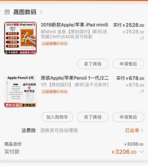 ipad mini5金色 2019款 中国...