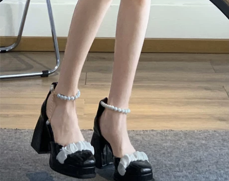 贾不假玛丽珍鞋女2022年春新款时尚百搭小...