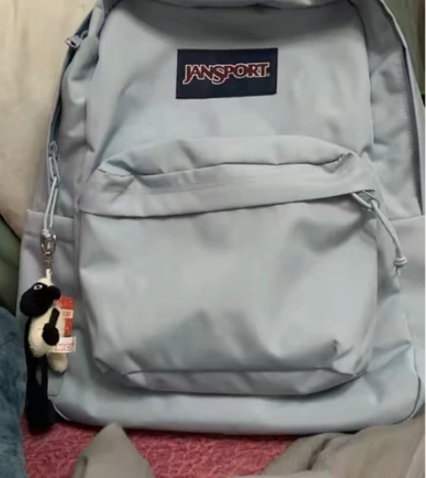全新雾霾蓝Jansport杰斯伯双肩背包学...