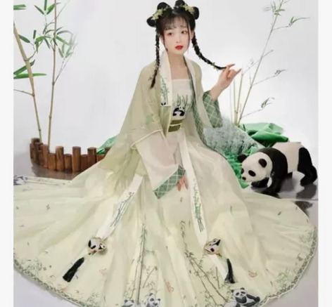 汉旭原创汉服【团子】 明制对交穿半袖一片式...