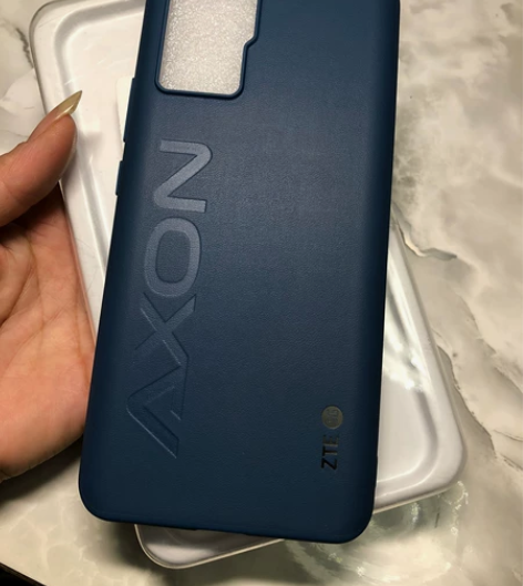 中兴Axon30pro手机素皮保护壳 蓝色...