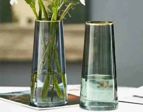 北欧ins玻璃花瓶透明水养富贵竹干鲜花百合...