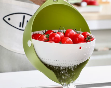 两个锁扣加固洗菜盆沥水篮洗水果菜篮子淘米篮...