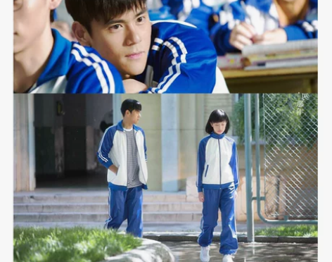 复古梅花牌运动服匆匆那年同款情侣网红校服套装