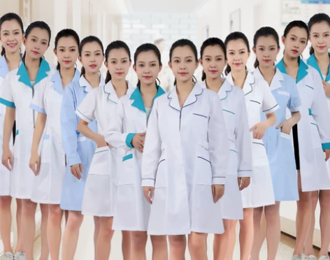 南丁格尔药店工作服女短袖夏季薄款药房白大褂...