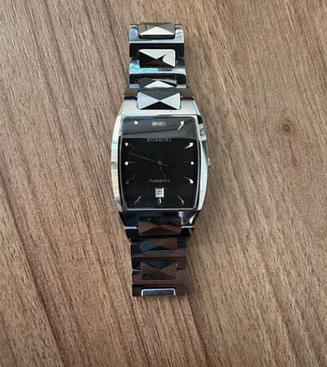【专柜同款-全钨钢】罗西尼手表男石英表钻石...