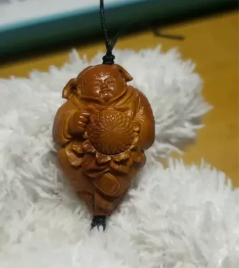 橄榄核单籽,梦娃,文纪老师纯手工雕刻,满工...