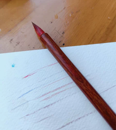 云月笔庄小红豆毛笔水彩画笔国画工笔插画手工...