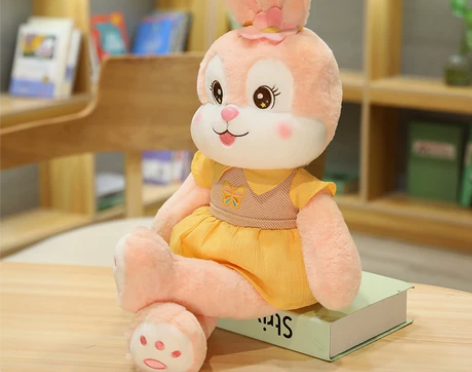 兔子毛绒玩具睡觉夹腿抱枕女生床上可爱布娃娃...