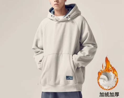 男道冬季新款日系百搭连帽宽松加绒ins卫衣...