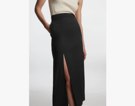 【狂欢价】COS女装 修身版型直筒羊毛铅笔...