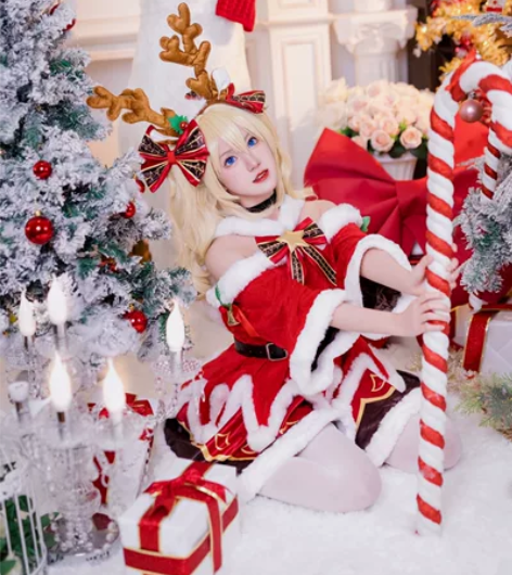 原神芭芭拉圣诞cos大全套 悠窝窝家uwo...