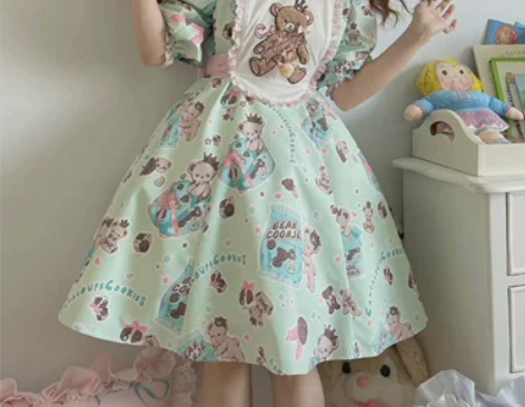 【半糖体验馆】原创Lolita洛丽塔小熊刺...