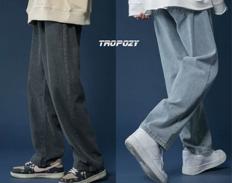 新款裤子男学生韩版潮流百搭牛仔裤男宽松直筒...