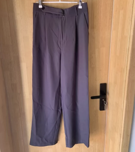 直筒裤女2022秋冬新款显瘦高腰垂感宽松职...