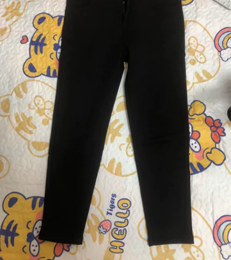 全新小个子九分裤加绒魔术黑色小脚裤铅笔裤弹...