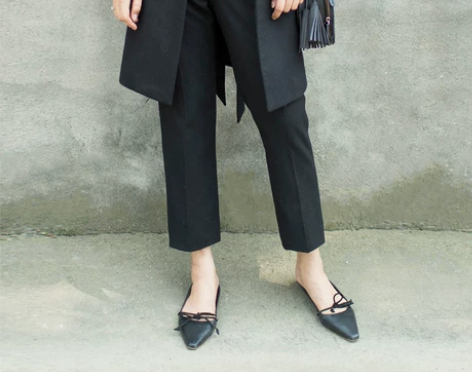 Amao秋冬帅气时尚小脚裤长裤铅笔裤黑色羊...