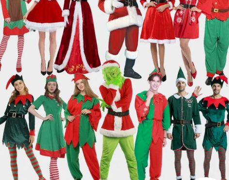 圣诞节服装圣诞老人老爷爷绿毛格林奇圣演出衣...