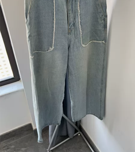 牛仔阔腿长裤 日本购买 全新…特价出！！ ...