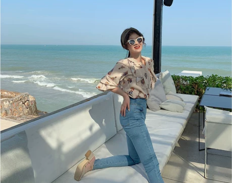 小乔家牛仔铅笔裤，韩版高腰弹力，颜色分类浅...