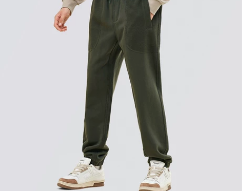 Baggl运动休闲裤束脚裤加绒加厚宽松针织...