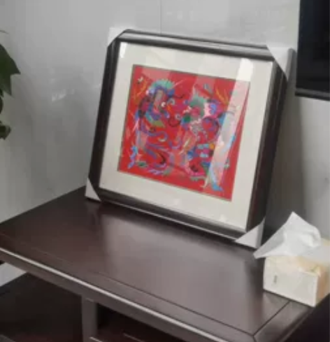 龙凤呈祥  绣品 绣花画 中式风装饰画 装...