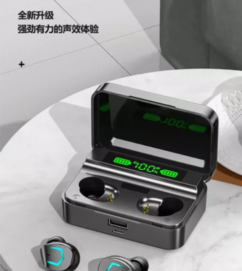 迷你M10大屏电量显示木纹耳机跨境新品F9...